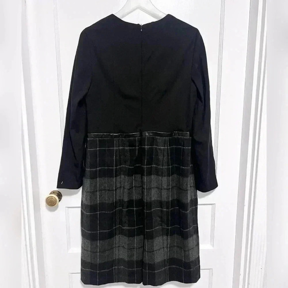 Akris Punto Wool MIDI Sweater Dress PLAID SKIRT Size 12 $1280 - Picture 3 of 4